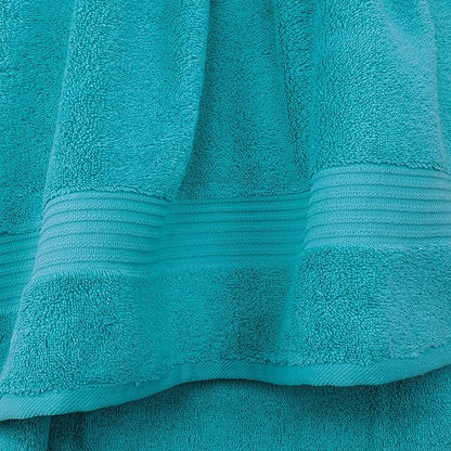 Cotton Paradise 100% Cotton Turkish Washcloth Set for Bathroom, 4 Piece Soft Absorbent Small Hand Face Towels Wash Rags, Aqua Blue