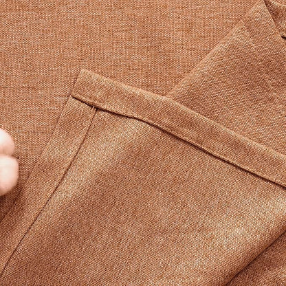 BGment Terracotta Linen Fall Curtains for Living Room 84 Inch Length, Burnt Orange Light Filtering Window Drapes Thick Privacy for Bedroom Non See Through, 2 Panels Set, Each 60 Inch Wide