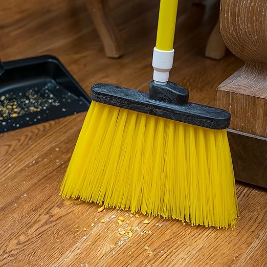 SPARTA Spectrum Duo-Sweep Unflagged Bristle Angle Broom with Handle 56" - Yellow