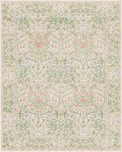 Hazo Haus Washable 8x10 Rugs for Living Room, Light Green Oriental Rugs for Bedroom Dining Room Under Kitchen Table, Stain Resistant Non-Slip Pastel Large Washable (8x10 Beige Green)