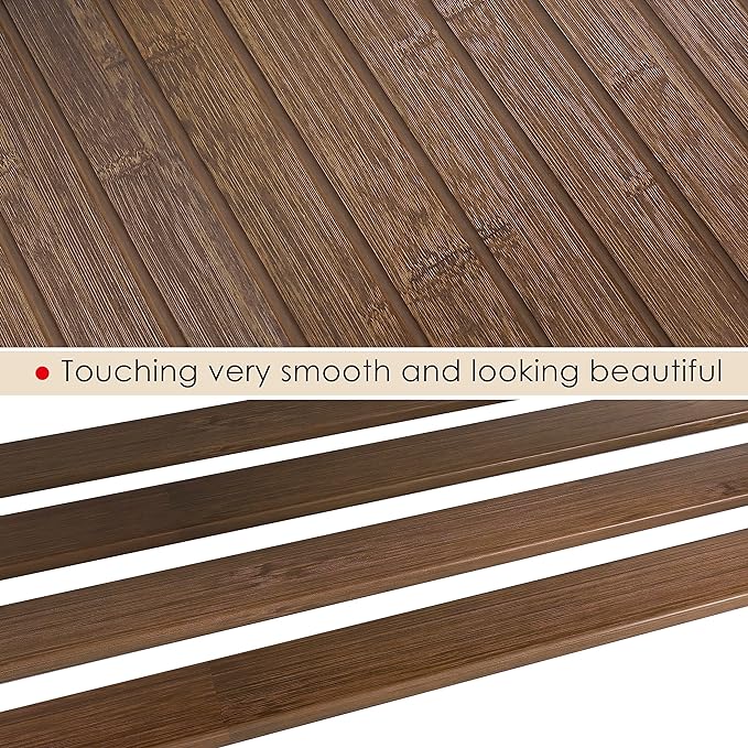 SMIBUY Bamboo Shoe Rack Bench, 3-Tier Shoe Organizer Storage Shelf for Entryway Hallway Bathroom Living Room (Walnut)
