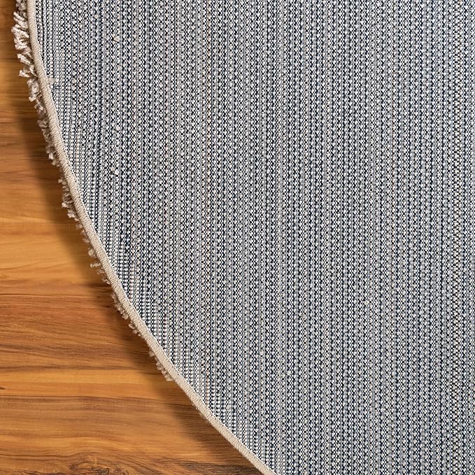 Unique Loom Solid Shag Collection Area Rug (8' x 10' Oval, Taupe)