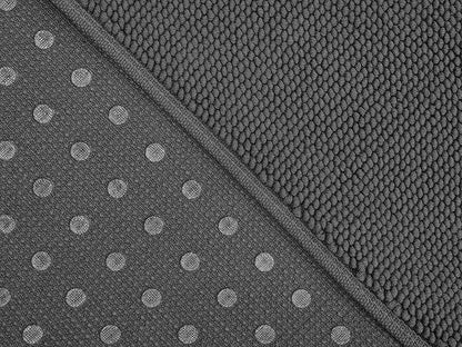 Cotton Paradise 100% Cotton Non Slip Bath Mats for Bathroom, 20x34 inch Soft Absorbent Quick Dry Machine Washable Floor Bath Mat, Dark Gray