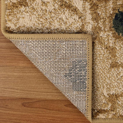Superior Indoor Small Area Rug, Jute Backed, Perfect for Living/ Dining Room, Bedroom, Office, Kitchen, Entryway, Modern Geometric Trellis Floor Decor, Viking Collection, 4' x 6', Cream