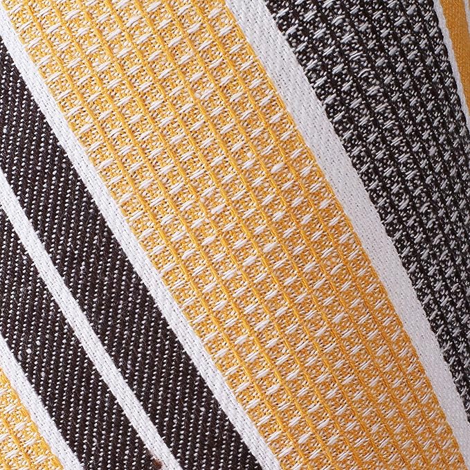 Goroly Home 6 Pack Cotton Vintage Kitchen Dish Towels - Highly Absorbent Quick Dry Professional Grade Cotton Cleaning Towels with Hanging Loop, Honeycomb Pattern - 18x28 Inch - Mustard Brown
