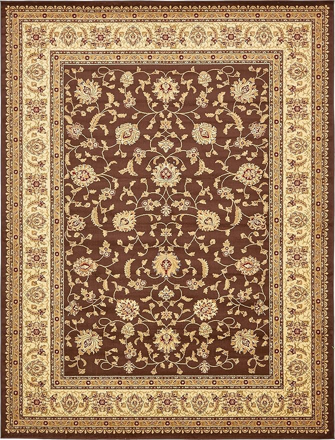 Rugs.com Aditi Collection Rug – 10' x 13' Brown Low Rug Perfect for Living Rooms, Large Dining Rooms, Open Floorplans