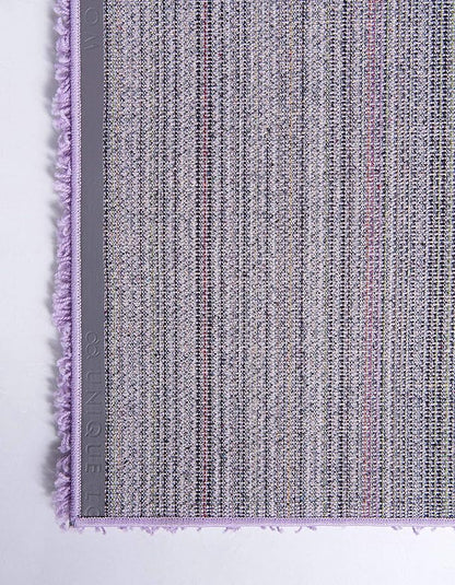 Unique Loom Solid Shag Collection Area Rug (8' x 10' Rectangle Lilac)