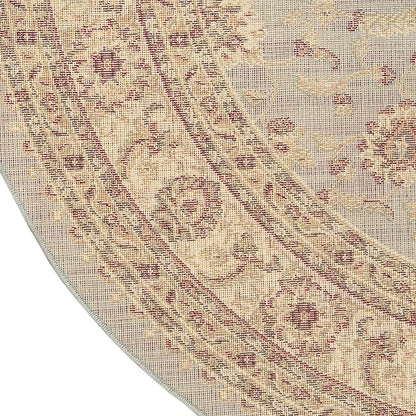 Rugs.com Aditi Collection Rug – 6' Round Light Blue Low Rug Perfect for Kitchens, Dining Rooms